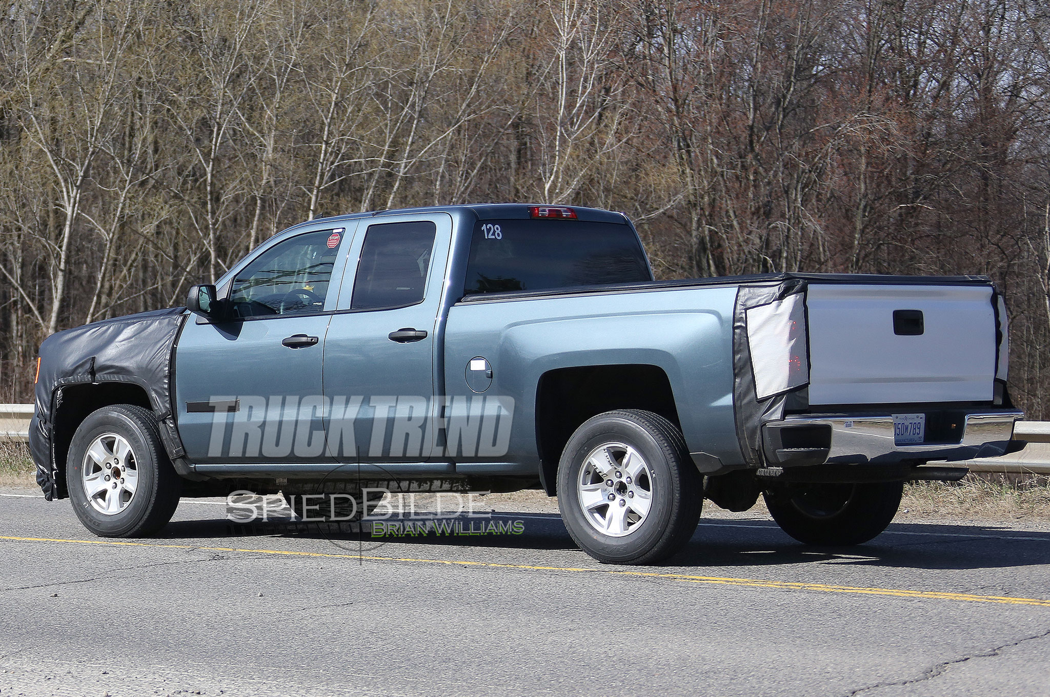 2017 Chevrolet Silverado 1500 Double Cab Rear Three Quarter Wide