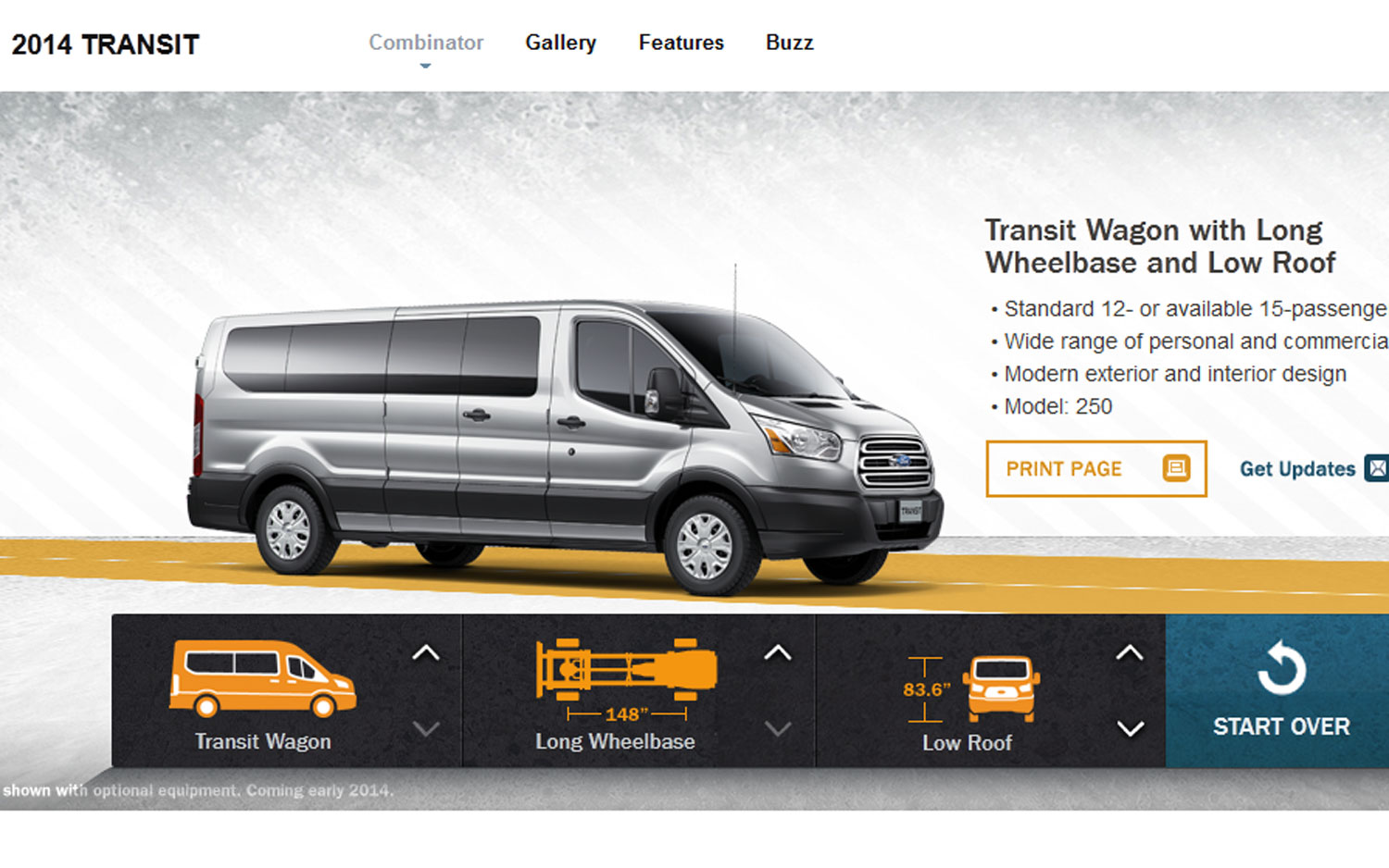 transit custom configurator