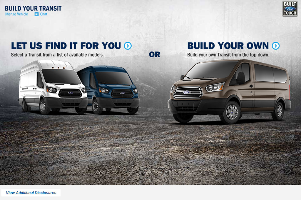 transit custom configurator